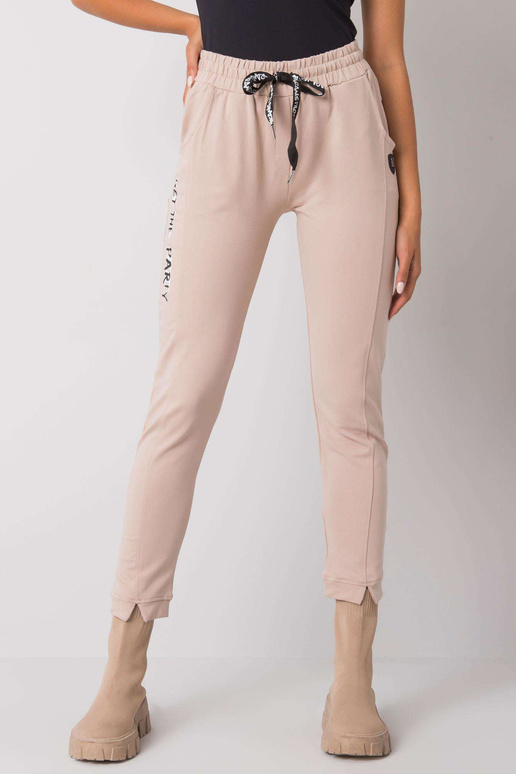 Smėlio spalvos sportinės kelnės su...