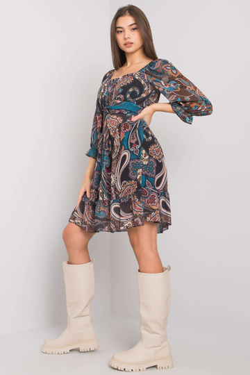 Tamsiai mėlyna suknelė su...