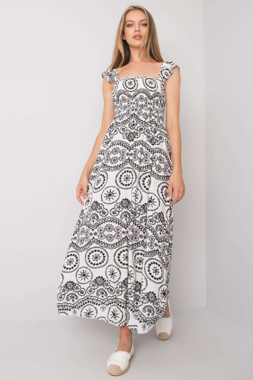 Balta ir juoda Tayla maxi suknelė
