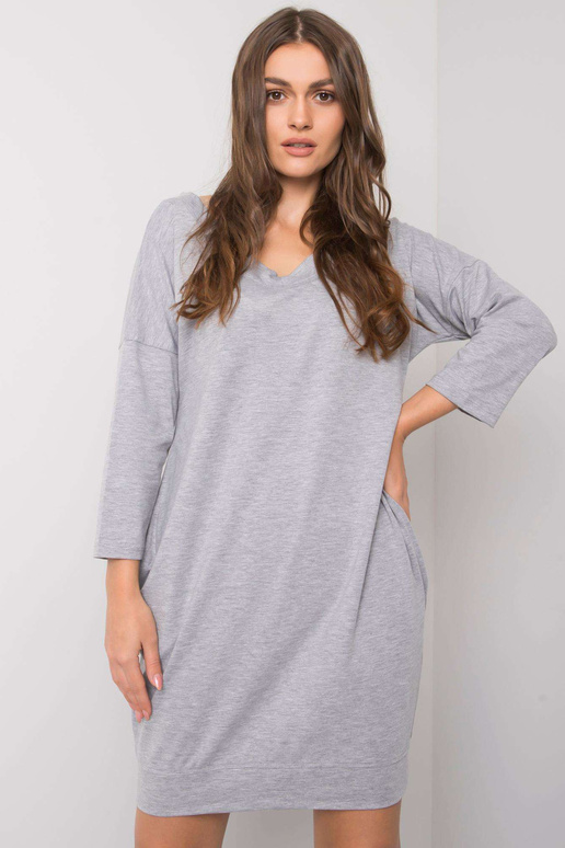 Pilka Abijah medvilninė suknelė Pilka Abijah medvilninė suknelė