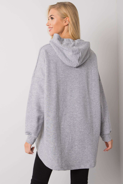 Pilkos spalvos Fallon kengūros megztinis Pilkos spalvos Fallon kengūros megztinis