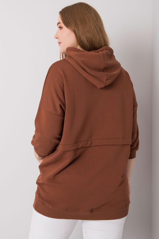 Tamsiai rudas plius dydžio megztinis... Tamsiai rudas plius dydžio megztinis...