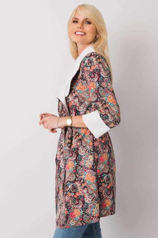 Aggie moteriškas juodas raštuotas paltas