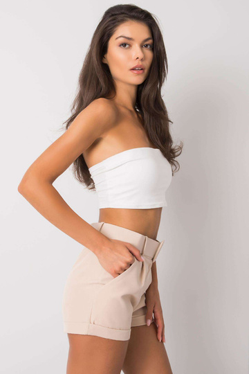 Smėlio spalvos šortai su...