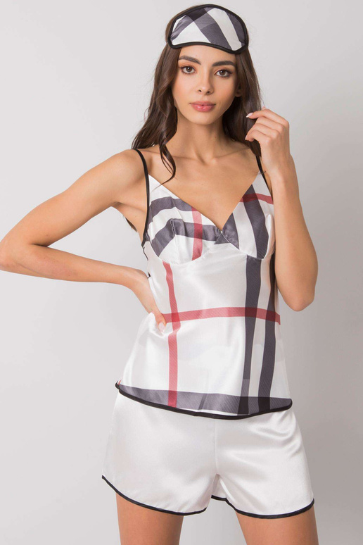 Baltas languotas miegamasis komplektas