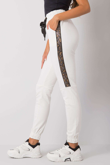 Ecru sportinės kelnės su...