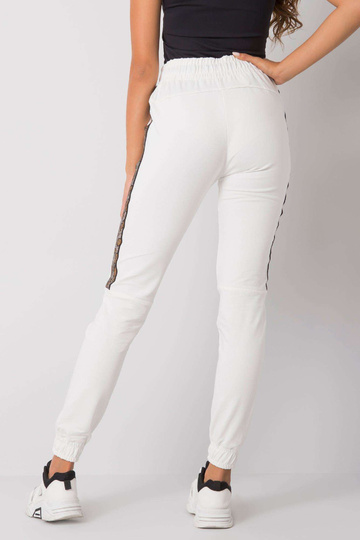 Ecru sportinės kelnės su... 2