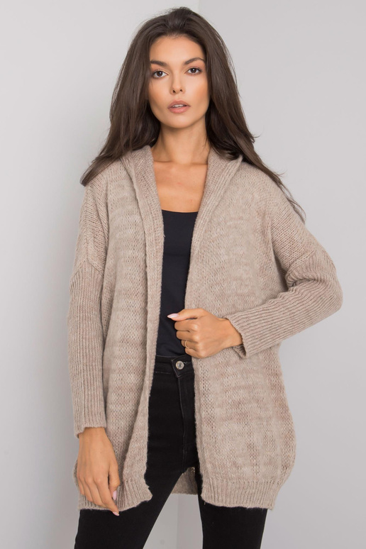 Smėlio spalvos megztinis su gobtuvu...