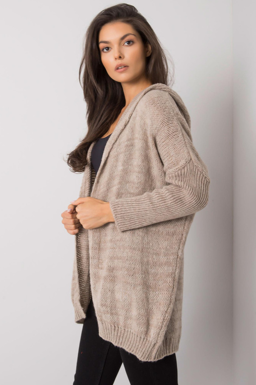 Smėlio spalvos megztinis su gobtuvu...