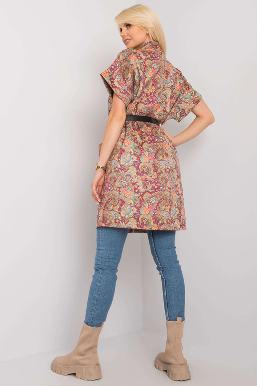 Bordo spalvos paltas trumpomis...