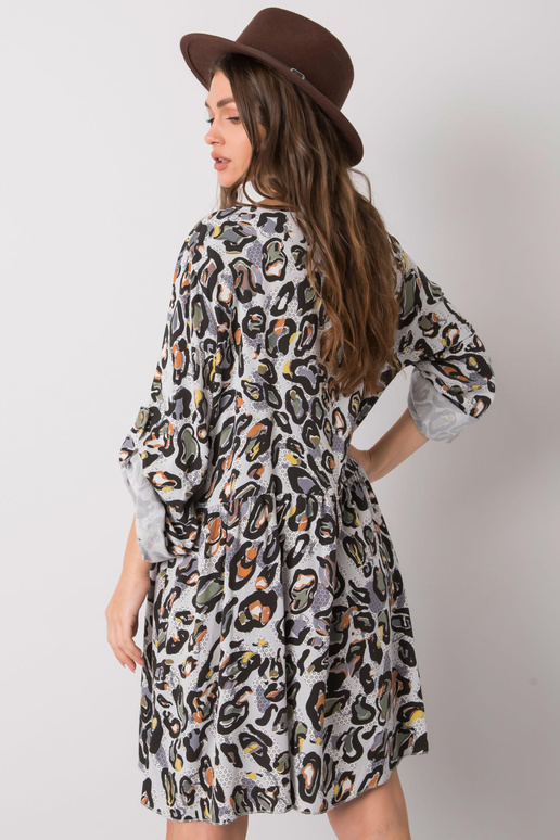 Earlene šviesiai pilka viskozės suknelė