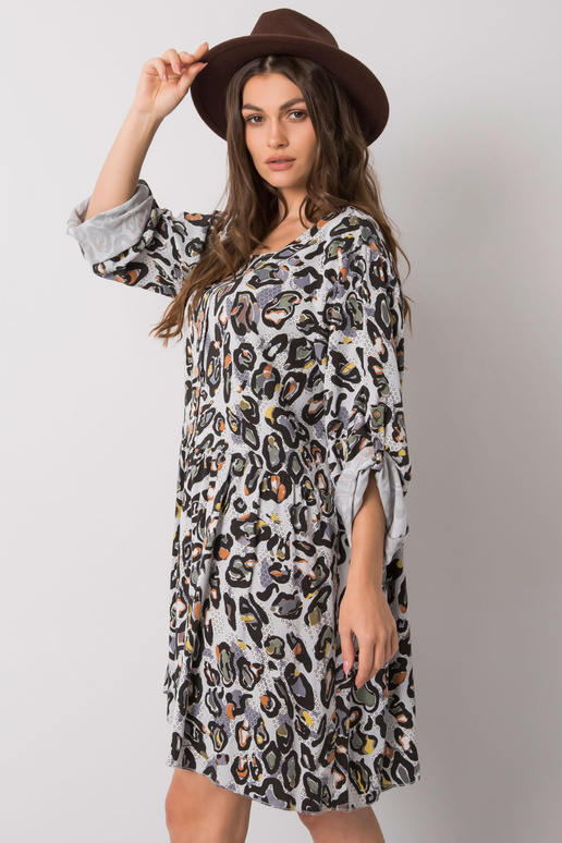 Earlene šviesiai pilka viskozės suknelė