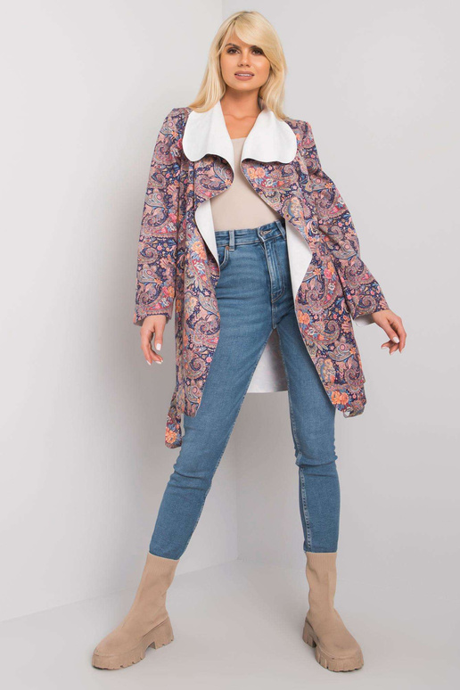 Violetinio rašto moteriškas paltas Aggie