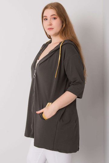 Khaki Plus Size užtrauktuku...