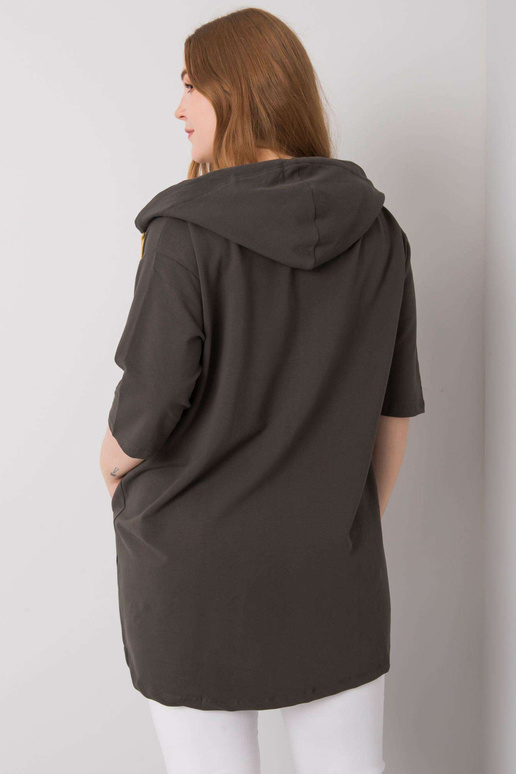 Khaki Plus Size užtrauktuku Lounes...