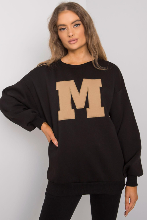 Juodas medvilninis megztinis Armelle