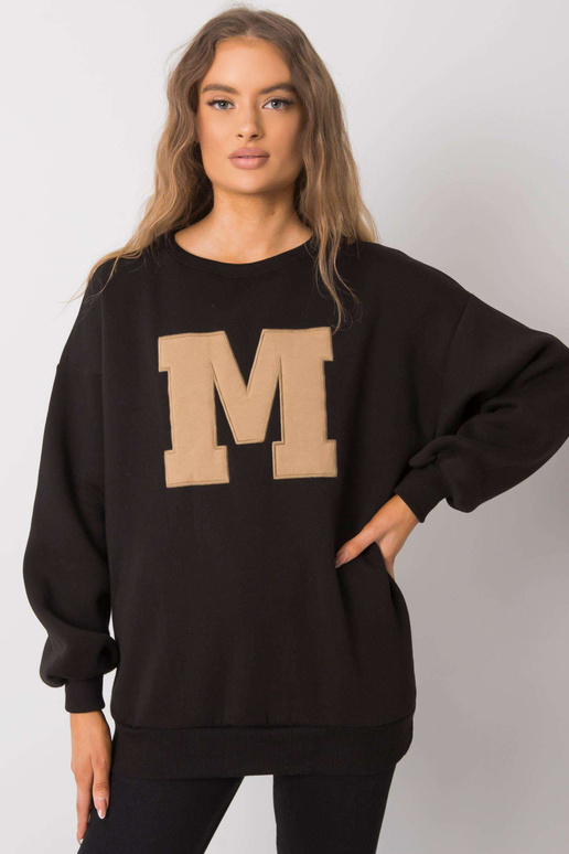 Juodas medvilninis megztinis Armelle