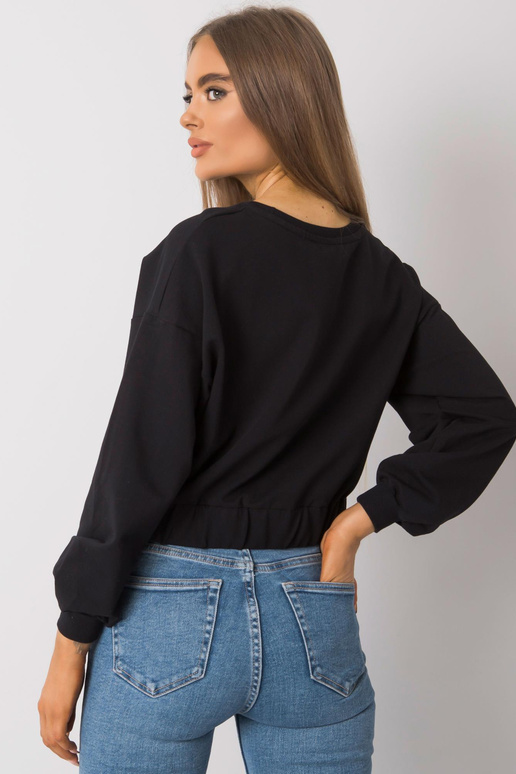 Elain Cotton moteriškas juodas megztinis