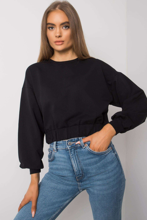 Elain Cotton moteriškas juodas megztinis