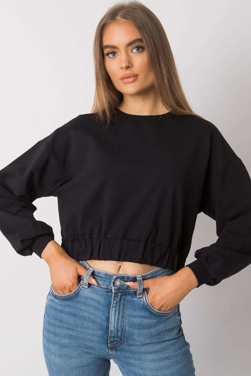 Elain Cotton moteriškas juodas megztinis