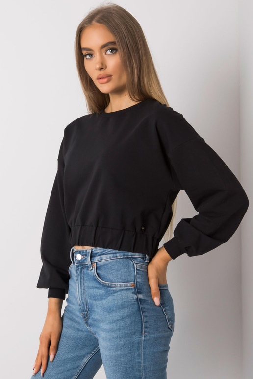 Elain Cotton moteriškas juodas megztinis