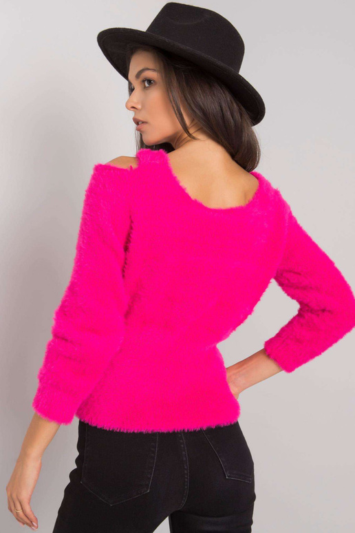 Fuksijos spalvos megztinis su...