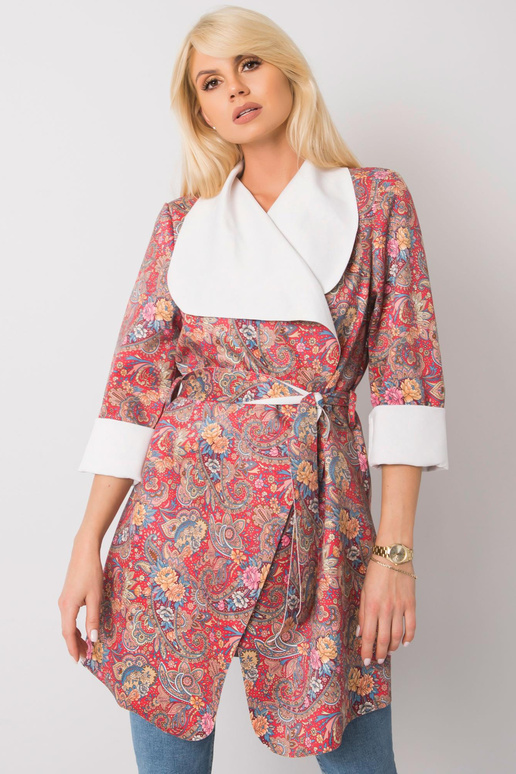 Aggie moteriškas raudono rašto paltas