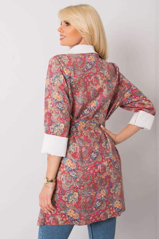 Aggie moteriškas raudono rašto paltas