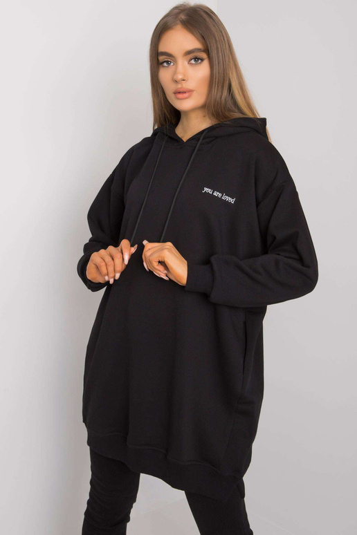 Juodas megztinis su kišenėmis Indira Juodas megztinis su kišenėmis Indira