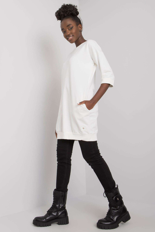 Ecru megztinis su kišenėmis Iveta Ecru megztinis su kišenėmis Iveta