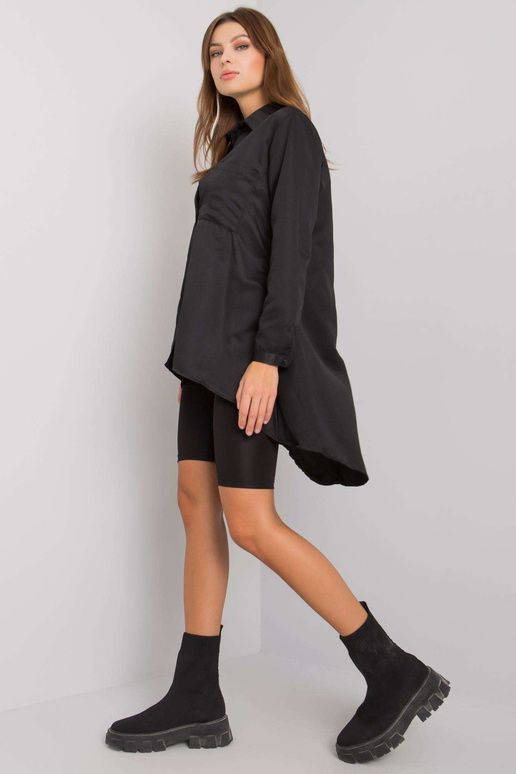 Juodi asimetriški Brinleigh marškinėliai