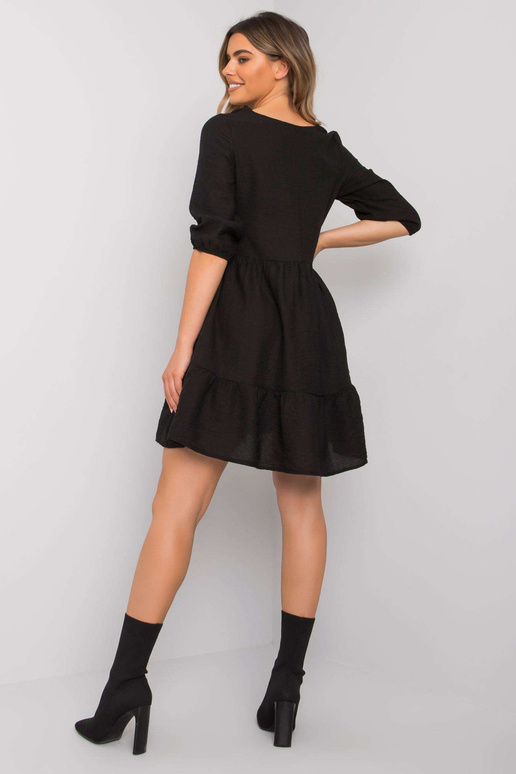 Juoda Harlyn Ruffle suknelė