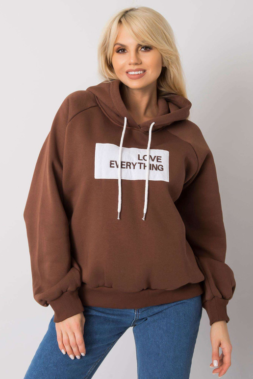 Rudas paminkštintas megztinis Dina