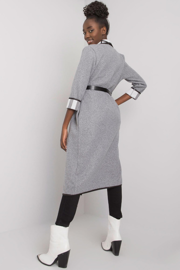 Pilkas melanžinis paltas su... 2