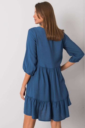 Mėlyna raukinė suknelė Harlyn