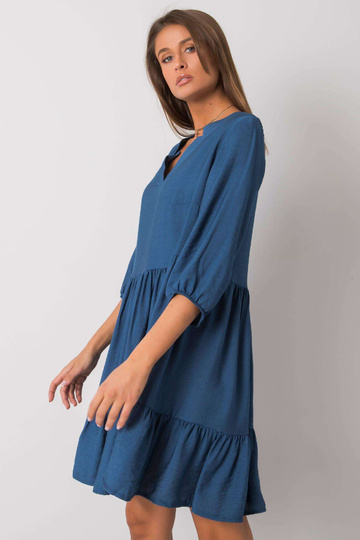 Mėlyna raukinė suknelė Harlyn 2