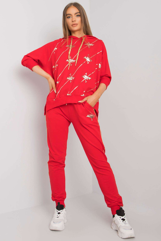 Raudonas dviejų dalių rinkinys su...