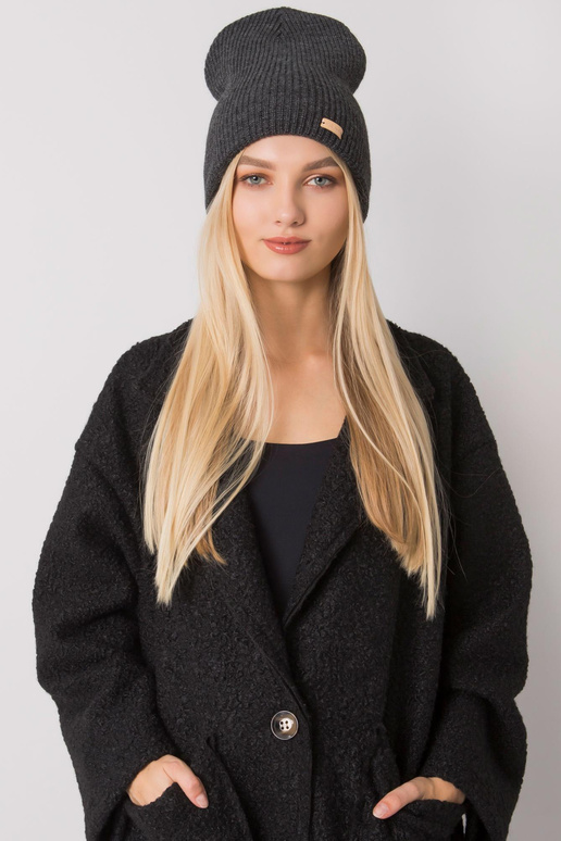 Tamsiai pilka megzta beanie Beanie RUE PARIS