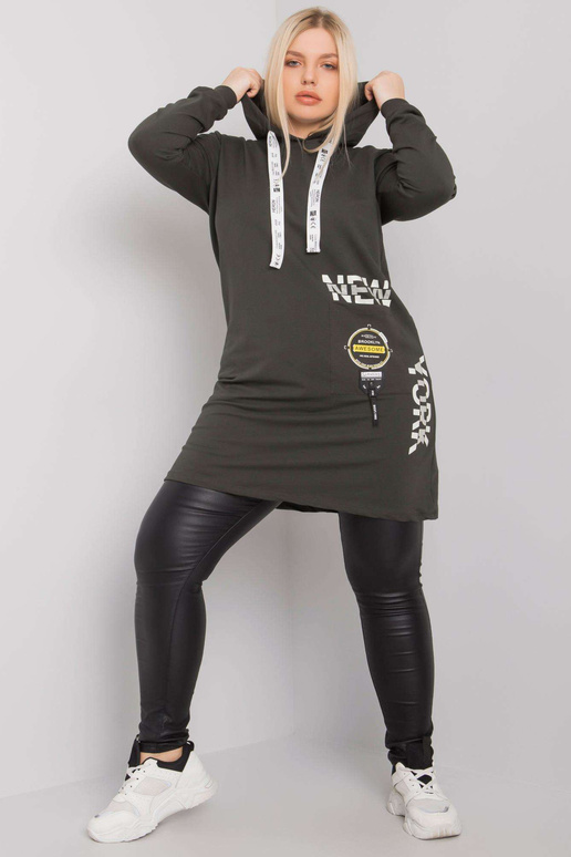 Tamsi chaki tunika plius dydis su... Tamsi chaki tunika plius dydis su...