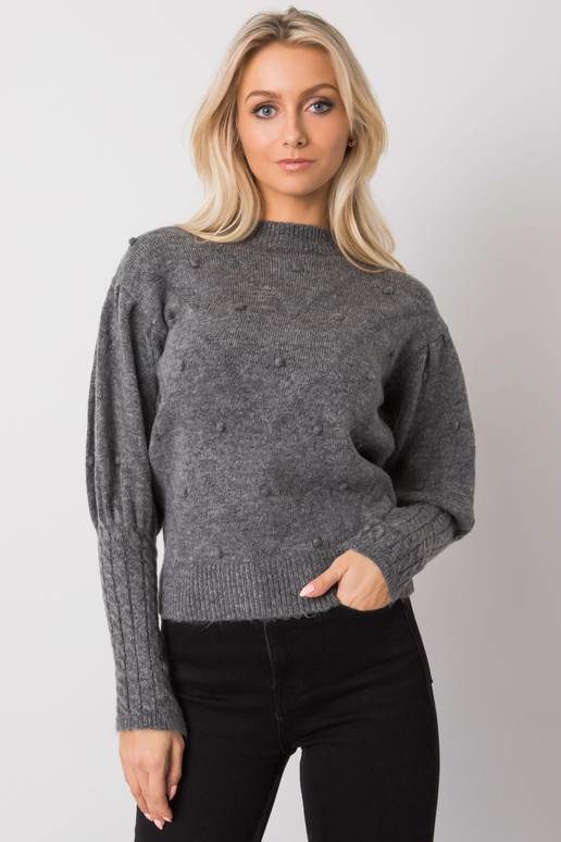 Tamsiai pilkas megztinis su...