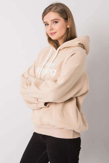 Smėlio spalvos paminkštintas oversize gobtuvas Alice