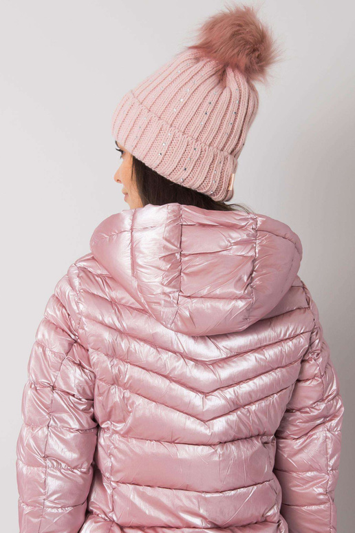 Šviesiai rožinė žieminė kepurė su...