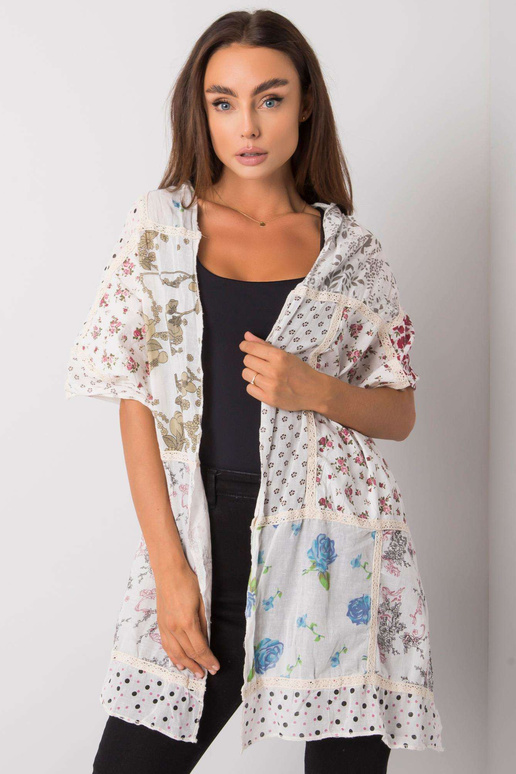 Baltas medvilninis diržas su spauda