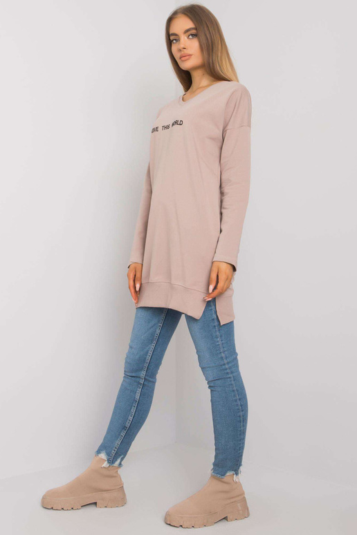 Tamsiai smėlio spalvos tunika su... Tamsiai smėlio spalvos tunika su...