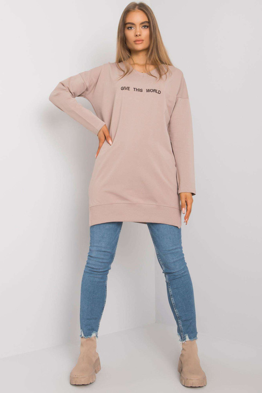 Tamsiai smėlio spalvos tunika su... Tamsiai smėlio spalvos tunika su...