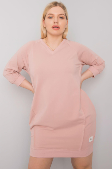 Dirty Pink Cotton Plus Size Karissa suknelė 2