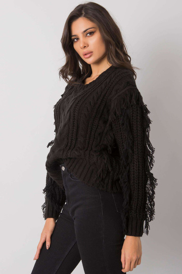 Juodas megztinis su pynėmis... 2