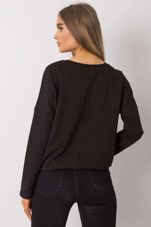 Juoda Basic palaidinė su Norine kišene Juoda Basic palaidinė su Norine kišene