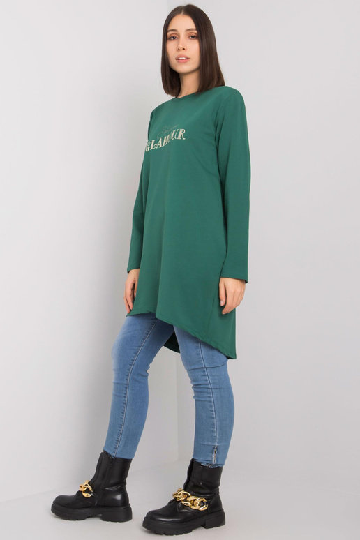 Tamsiai žalia plius dydžio tunika su... Tamsiai žalia plius dydžio tunika su...