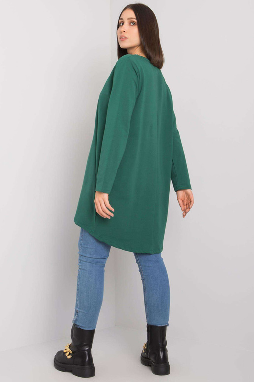 Tamsiai žalia plius dydžio tunika su... Tamsiai žalia plius dydžio tunika su...